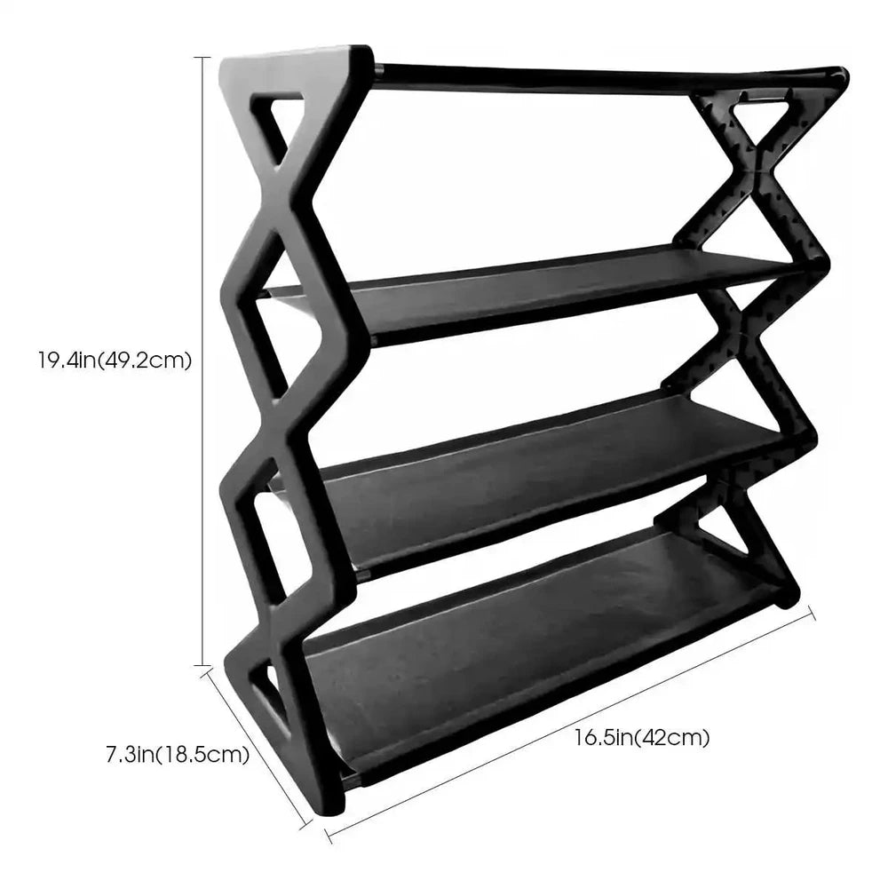 4-Tier X-Type Shoe Rack