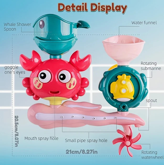 Interactive Suction Cup Bath Toy Set