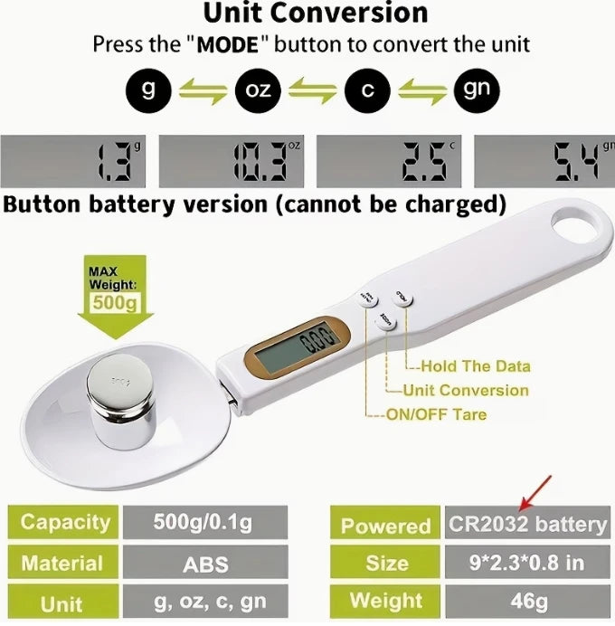 Digital Kitchen Scale Spoon
