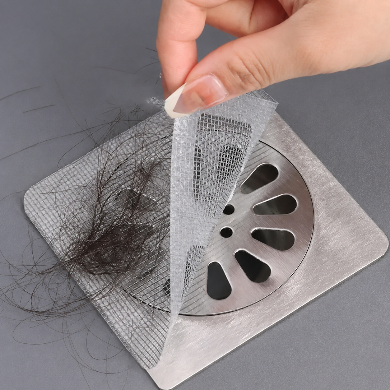 60pc Hair Trap Drain Stickers