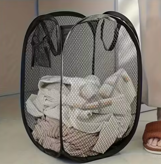 Pop-Up Mesh Foldable Laundry Basket