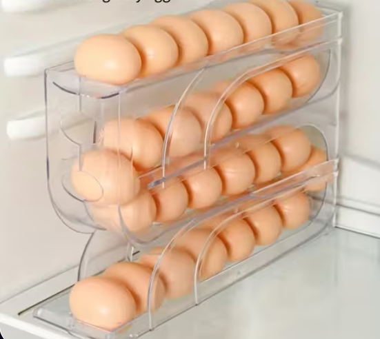 3-Tier Egg Rolling Storage Container
