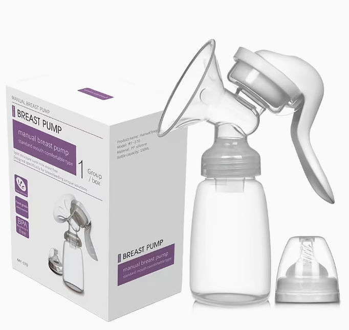 Manual Breast Pump with 150ml Feeding Bottle