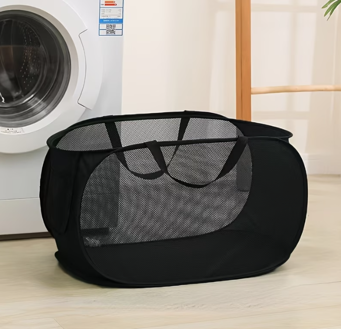 Pop-Up Mesh Foldable Laundry Basket