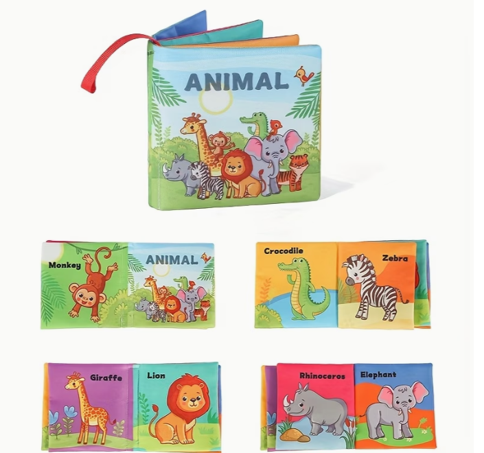 Four-Page Visual-Themed Early Learning Cloth Book