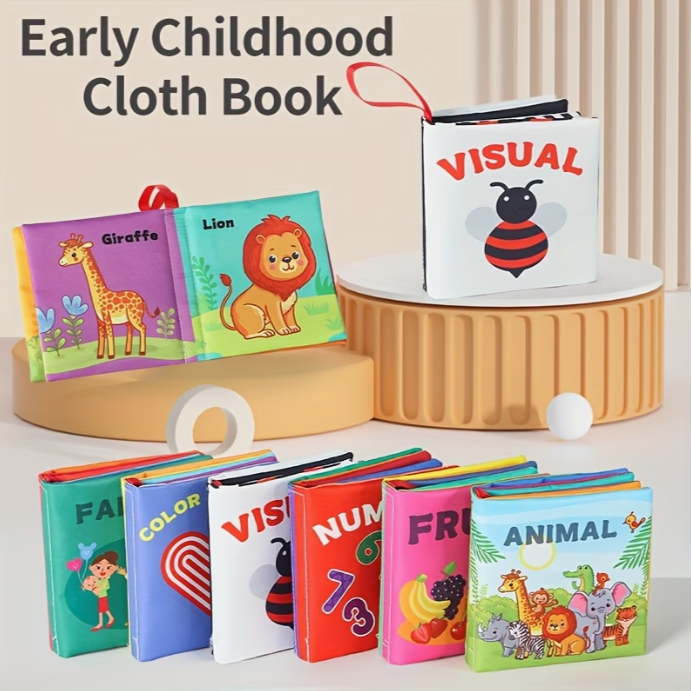 Four-Page Visual-Themed Early Learning Cloth Book