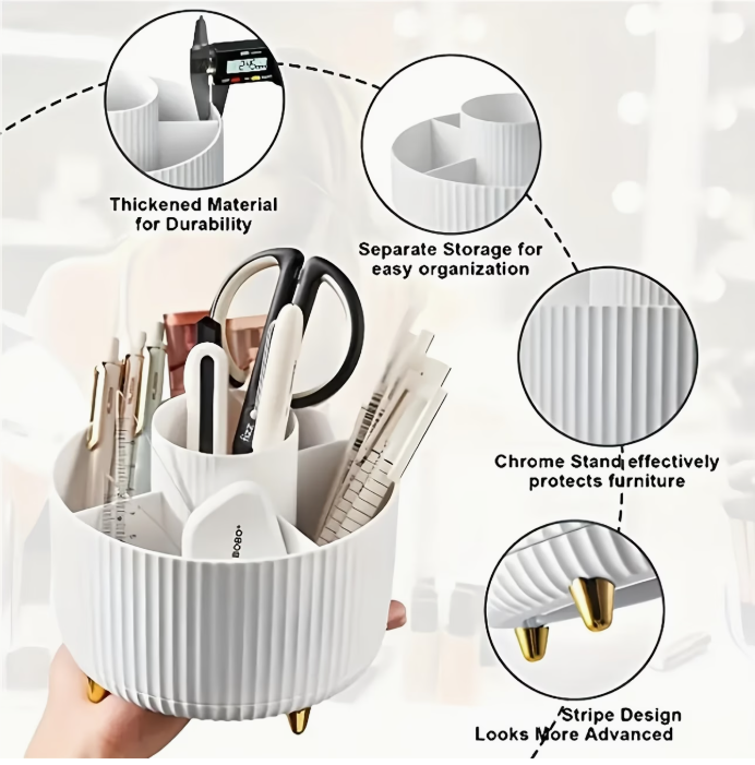 360° Rotating Makeup Organizer