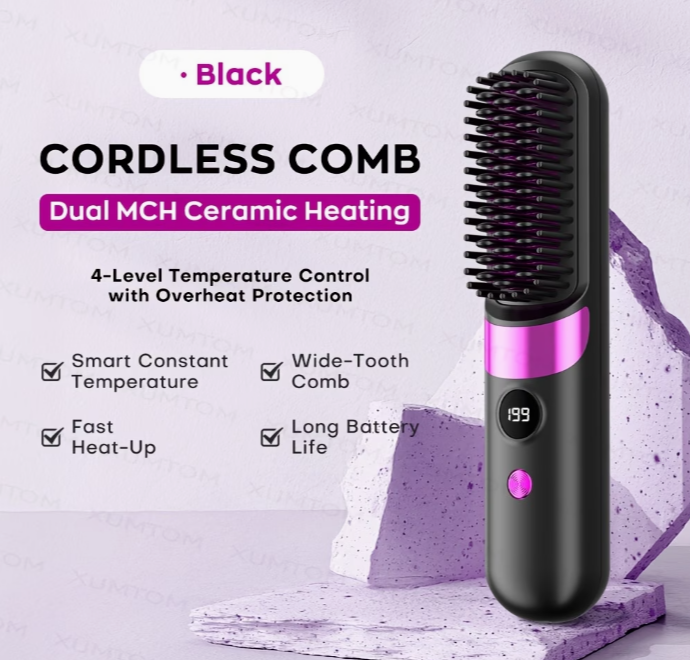 Wireless Hair Straightening Brush