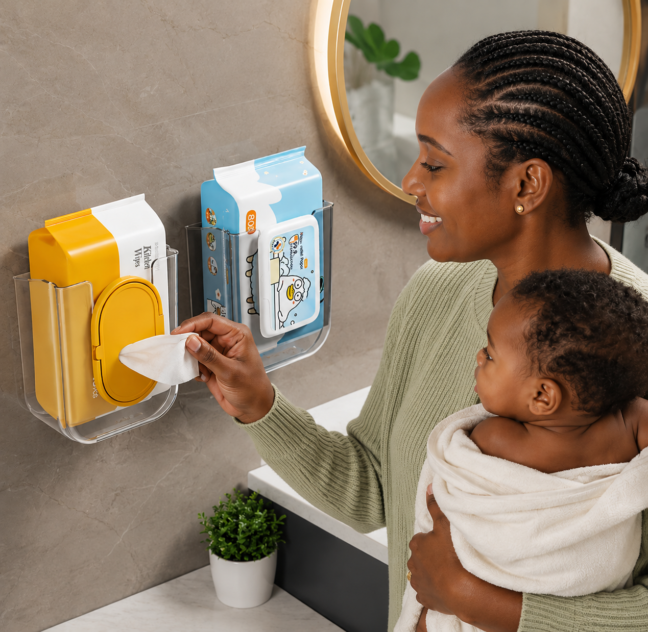 Wall-Mounted Wet Wipe Dispenser